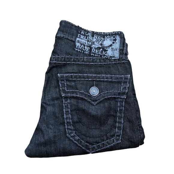 Vintage True Religion Jeans Size 29 Ricky Relaxed Straight Gray - Picture 4 of 10